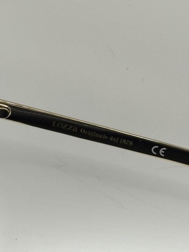 Lozza SL4250 Black/Gold Aviator Designer Sunglasses NEW Retail $300+ - Picture 4 of 5
