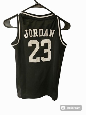 Nike Air Michael Jordan Black/ White #23 Jersey Fly Since 1982
