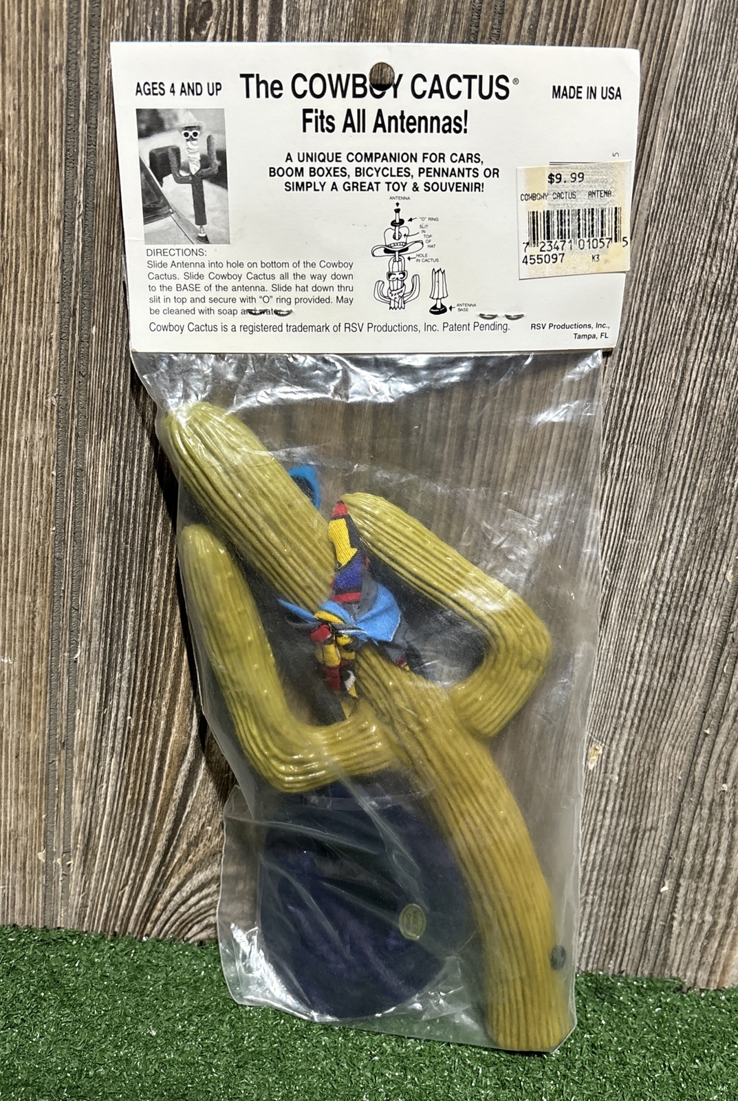 Vintage Cowboy Cactus Antenna Topper Car Decor 80s 90s NOS Bandana Rubber NEW eBay