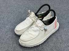 Hey Dude Wendy Natural Shoe Womens Size 6 White Salt Casual