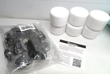 Sample Jars Tiny Makeup Sample Containers 10Gr 19pcs & 4 Ounce 6pc White Jar *