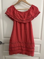 Sanctuary by Anthropologie Red Orange On/Off Shoulder Mini Dress Size XS