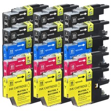 LC75 LC71 LC79 High Yield Ink Cartridges 15-Pack for Brother MFC-J280W Printer