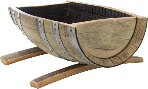 AmishToyBox Whiskey Barrel Flower Planter - Thumbnail 2