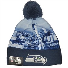 Seattle Seahawks New Era Scapeshot Pom Knit Beanie
