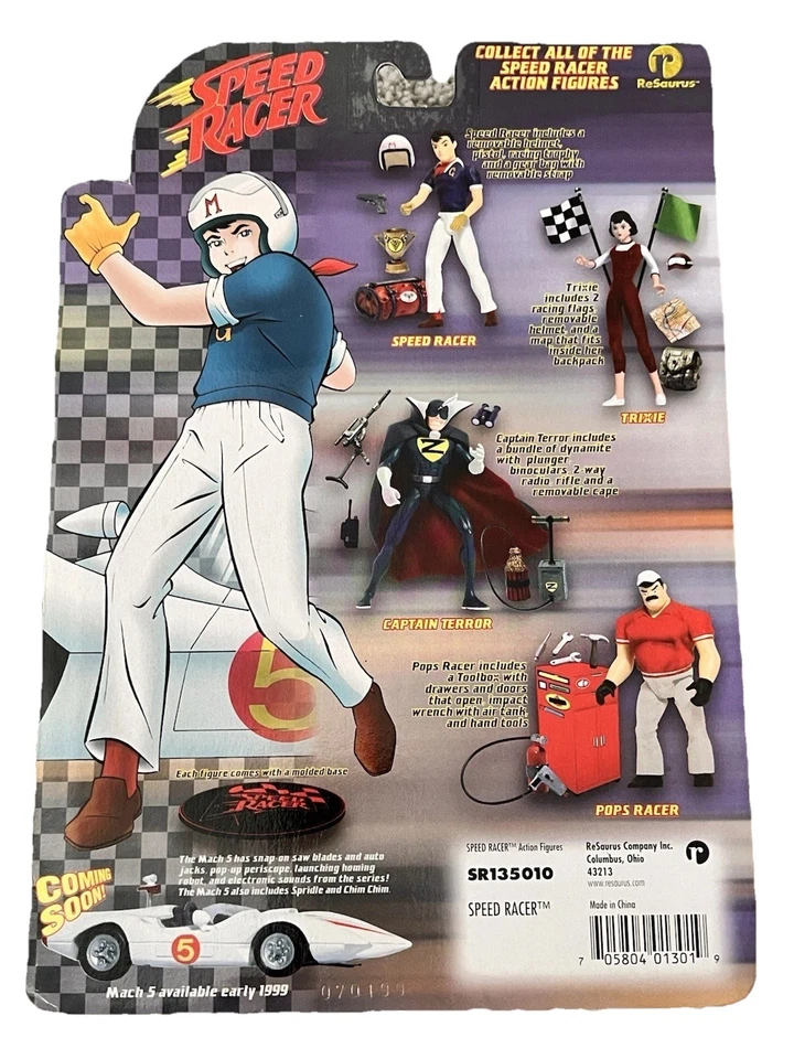 Figura de acción Speed Racer Series 1999 ReSaurus nueva sellada de colección Foto 2 de 2