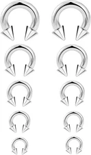 16G 12G 14G 8G 6GSeptum Stretching Kit Surgical Steel Horseshoe GaugeSurgical St