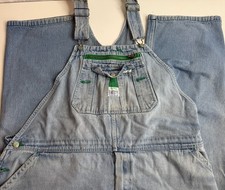 Vintage LIBERTY Men's Denim Bib Carpenter Overalls Blue 50x32 Straight Leg USA