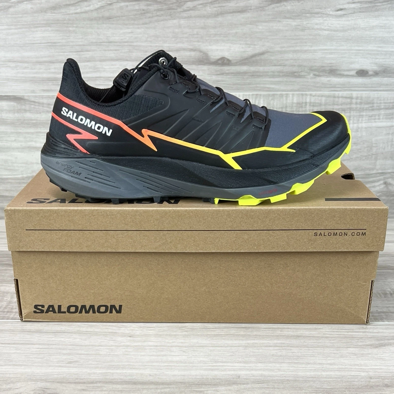 Salomon Thundercross Men's Sz 11 Trail Running Shoe Black Yellow Orange 472954
Opens in a new window
