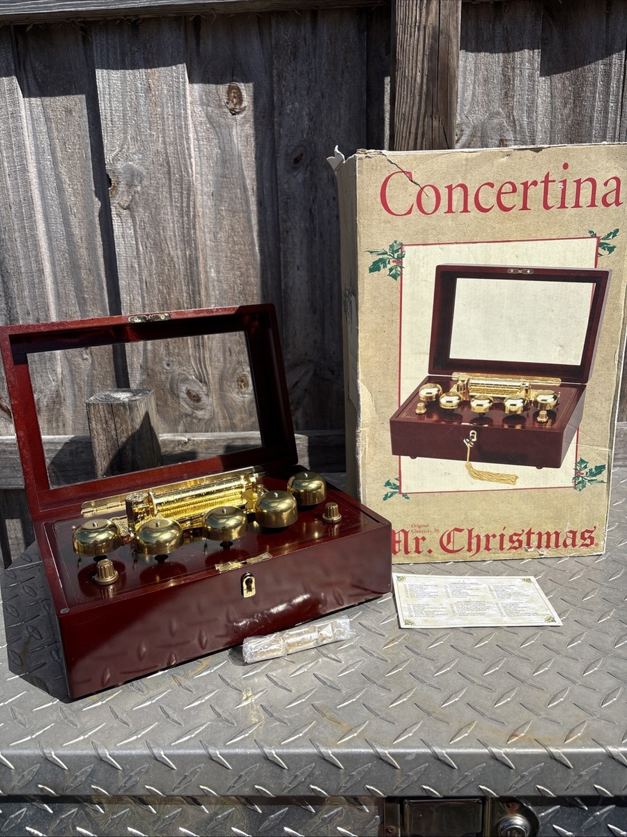 Mr. Christmas Music Box Animated Concertina 50 Carols & Classics