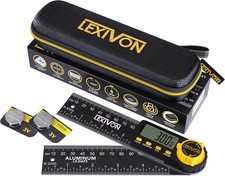 LEXIVON Aluminum Digital Angle Finder Gauge, 5-inch/130mm Multi-Purpose