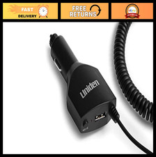 Radar Detector Smart Power Cord with Mute Button USB Charging, 12V DC Adapter