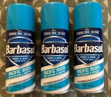 Barbasol Shaving Cream - Pacific Rush with Menthol And Caffeine - 7 Oz Pack Of 3