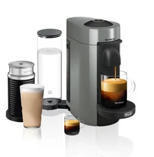 De'Longhi Nespresso Vertuo Plus Coffee and Espresso Maker Grey with Milk Frother