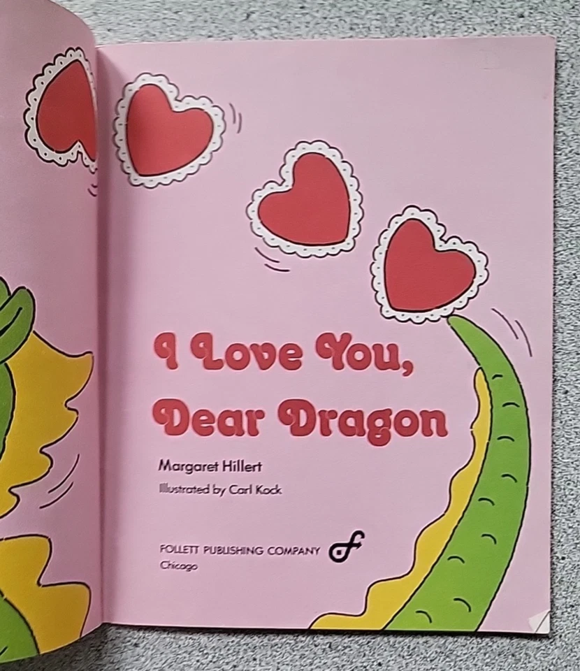 1981 Я люблю тебя, дорогой дракон bt Маргарет Хиллерт PB винтажная детская книга - Изображение 2 из 4