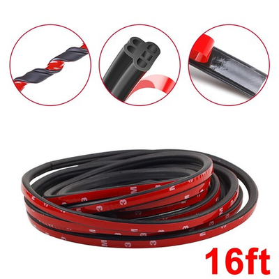 #ad Universal Car Door Rubber Weather Seal Hollow Strip Weatherstrip 16FT 5M L Shape $6.99
