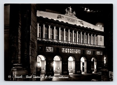 1958 RPPC Real Teatro di St. Carlo Napoli Naples Italy Continental Postcard