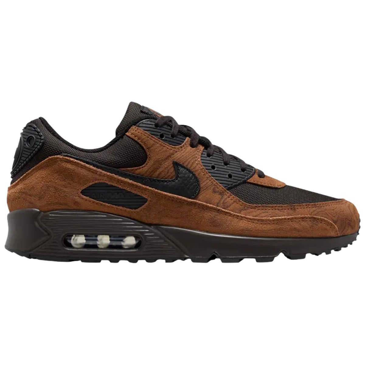 Size 9 - Nike Air Max 90 Premium Light Brtitish Tan Velvet Brown