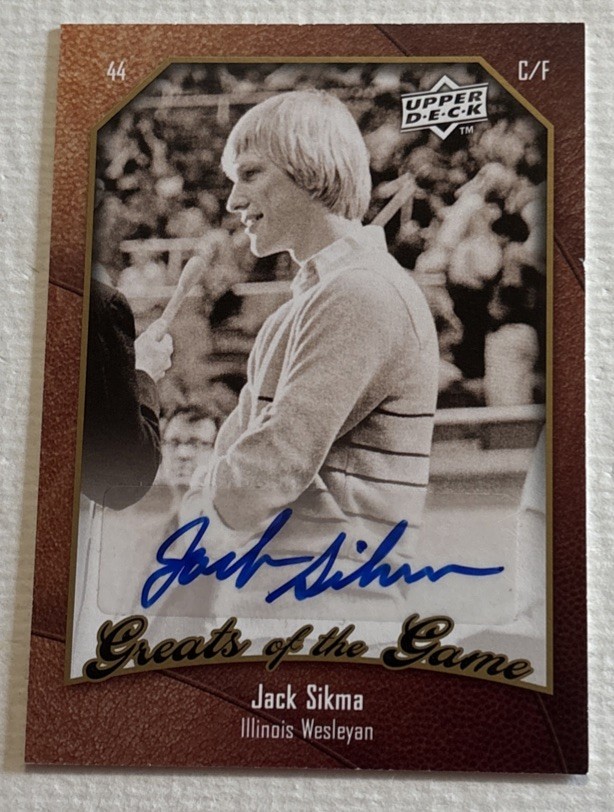 2009-10 Upper Deck Greats of the Game - Jack Sikma #27 Autographs (AU)