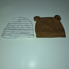 Two Infant Newborn Baby Hat Beanies