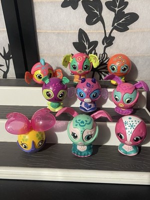 Spinmaster Zoobles Spring To Life Toy Figures Lot Of 9 Including Fish, Butterfly