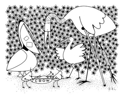 C.R.O.W. Care and Rehabilitation of Wildlife by Ikki Matsumoto Giclee