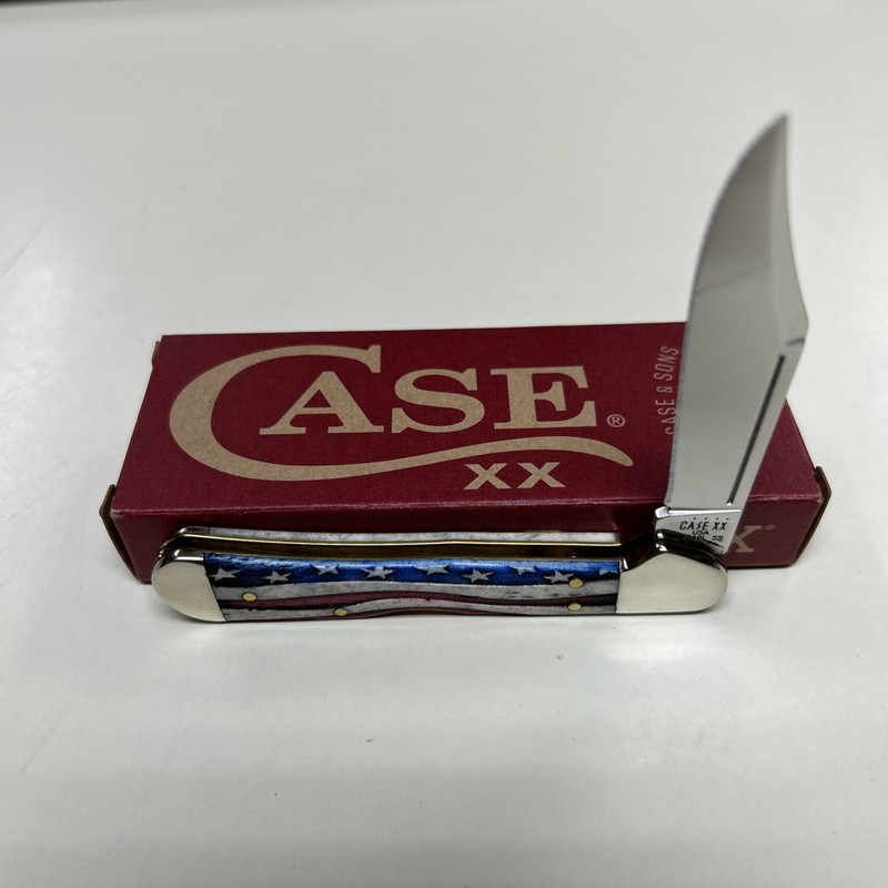 CASE XX # 64141 STAR SPANGLED NATURAL BONE COLOR WASH MINI COPPERLOCK SS