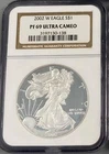 2002 W 1 oz American Silver Eagle ASE NGC PF69 Ultra Cameo