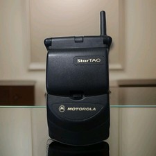 Vintage Motorola StarTAC Dual Band Flip Phone OEM Battery Charging Cable Tested