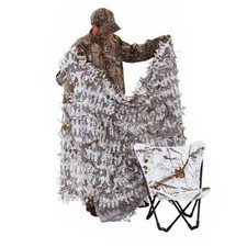 Snow Hunter Realtree APS 3-D Chair + Cover Ground Blind System Hunting Deer Duck