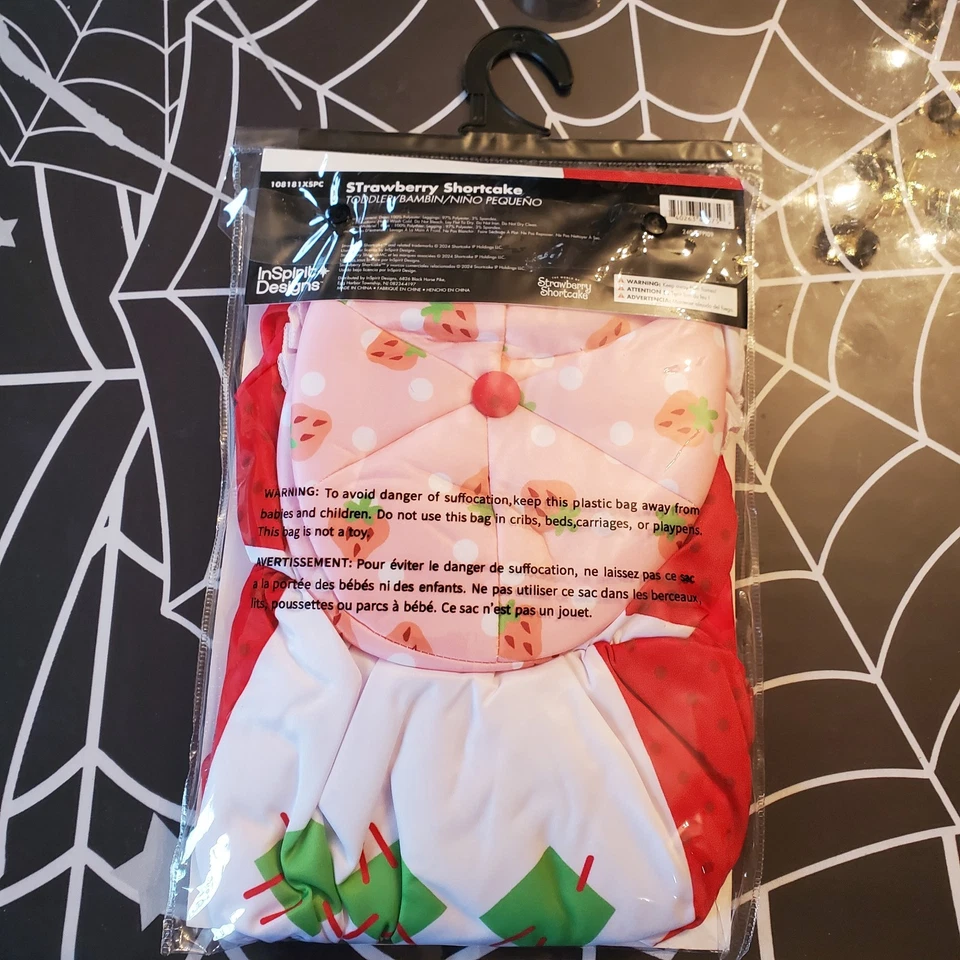 Fresa Pastel Corto Halloween Disfraz Vestido Sombrero Leggings Niño Pequeño 2T Nuevo Foto 3 de 3
