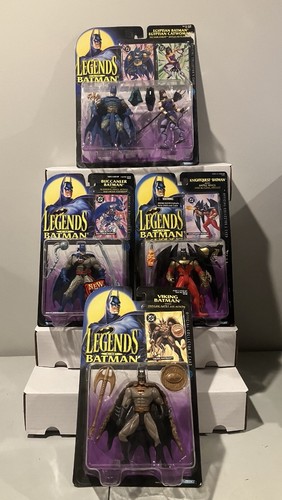 1994/95 KENNER LEGENDS OF BATMAN 4 FIGURES MOSC Egyptian 2 Pack Catwoman!