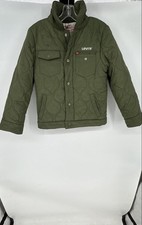 Levi Strauss Co. Boys Green Long Sleeve Trucker Quilted Jacket Size Large