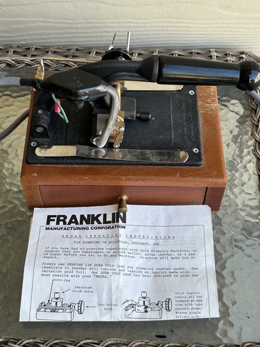 Vintage! FRANKLIN Hot Foil STAMPING MACHINE **WORKING** No Letters Included