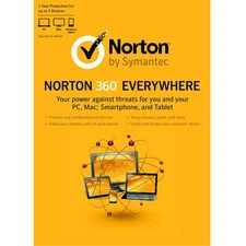 Norton 360 Everywhere 21224705 Security for up to 5 Devices