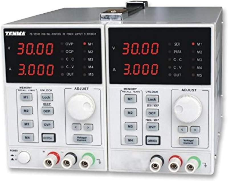72-10500 Dual Output DC Bench Power Supply - 30V, 3A