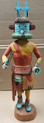 Amerikanische Ureinwohner Hopi geschnitzte Huhn Katsina Puppe von Alexander Youvella Beschreibung lesen