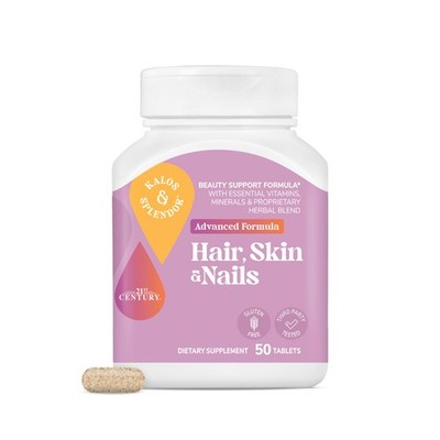 Hair, Skin and Nails Supplement Advanced Formula Caplets 50 Count