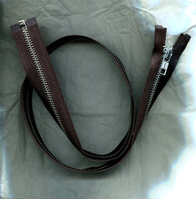 30 inch Black  Aluminum Metal 5 YKK Zipper Separating New 