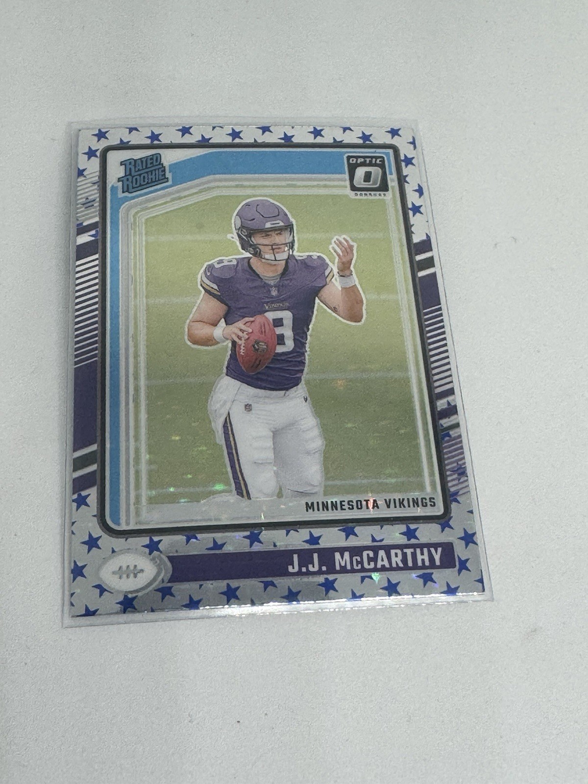 2024 Panini Donruss Optic - Rated Rookie J.J. McCarthy #235 Stars Prizm (RC)