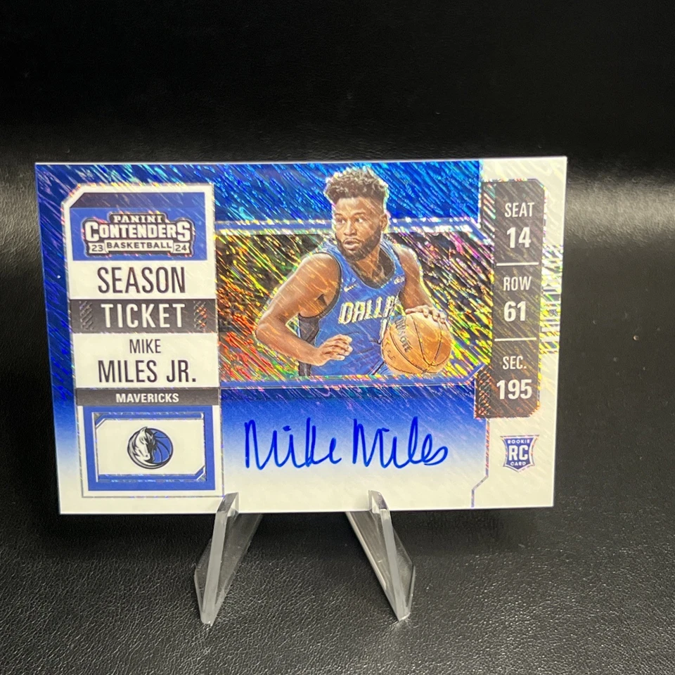 2023 Mike Miles Jr ROOKIE AUTO #/21 Panini Contenders Blue Shimmer FOTL 🔥 - Image 3 of 4