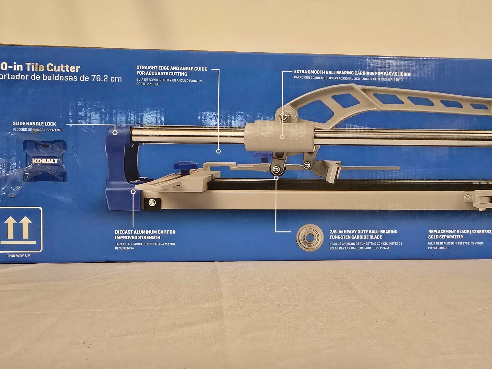 NEW- KOBALT 30" Ceramic & Porcelain Tile Cutter Kit- Up To 1/2" Thickness!