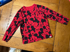 Baby Gap Mickey Mouse Unisex Long-sleeve Shirt 5 Years 5T Red Black Cotton