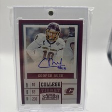 2017 Panini Contenders Draft Picks College Ticket Variation Cooper Rush Auto 
