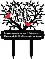 Cardinal Grave Decorations for Cemetery Memorial Stakes Metal Grave Decorations
