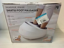 Sharper Image - Shiatsu Foot Massager Heat Air Compression 1013247 White