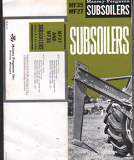 Massey-Ferguson MF35 and MF27 Tractor Subsoilers Brochure Leaflet