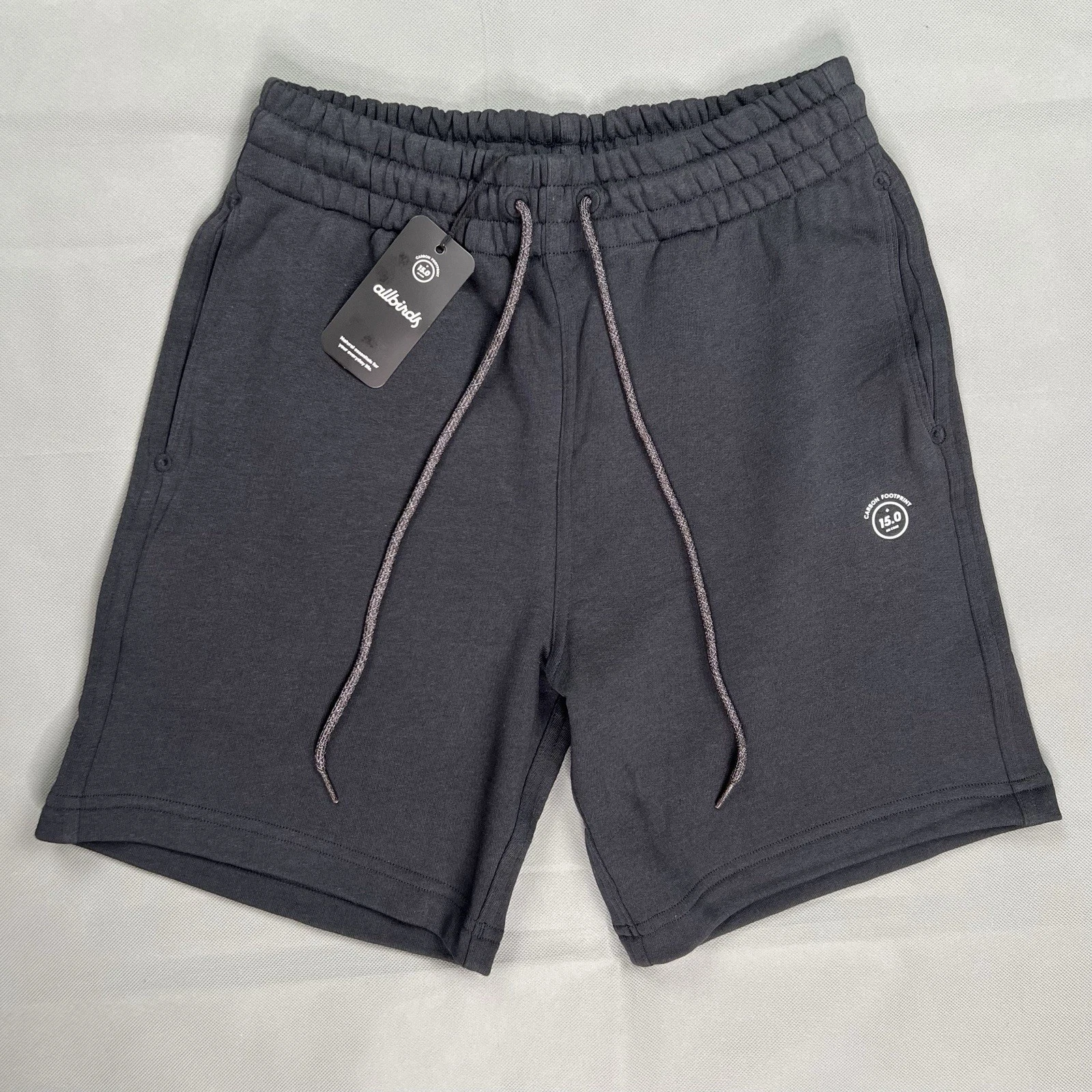NEW Allbirds R&R Black Sweat Shorts Lounge Drawstring Pockets Casual Size S