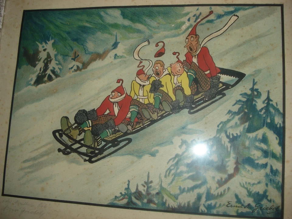 FARB LITHO- ERNST A: GRIEBEL: DER STREITBARE BOB: HANDSIGNIERT: - Bild 2 von 4