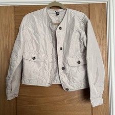 Womens H&M Beige Quilted Thin Jacket Size XS